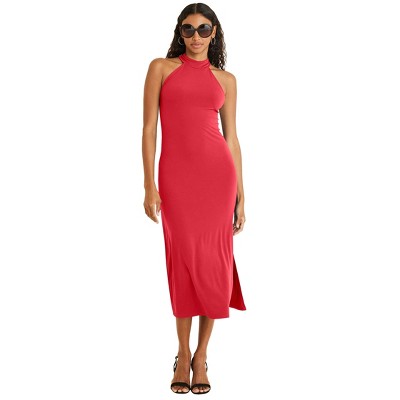 VENUS Womens High Neck Midi Dress