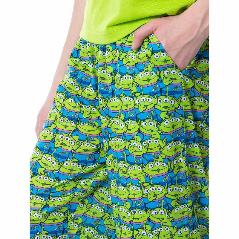 Disney Womens' Toy Story Movie Aliens Character Sleep Pajama Set Multicolored, 3 of 5