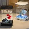 Upgraded Modern Minimalist Small Home Living Room Goldfish Tank, Suitable for Office Desks or Study Rooms, Decorative Ecological Fish Keeping - 4 of 4