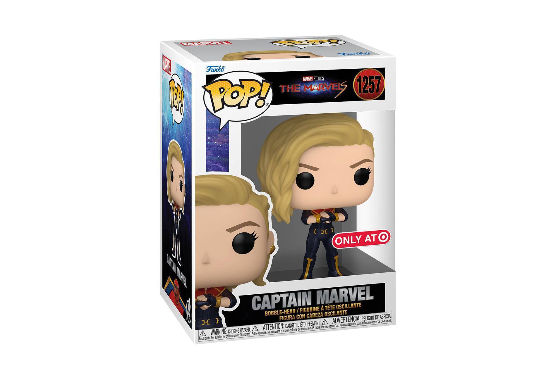 Funko POP! Vinyl: The Marvels - Captain Marvel Bobble Head (Target Exclusive)