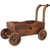 Okak Wooden Raised Garden Bed with Wood Wagon Shape, Moveable Outdoor Planter with 4 Wheels, Planter Box for Backyard, Garden, Patio, Brown - 3 of 4