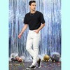 Lars Amadeus Men's Metallic Slim Fit Night Club Disco Shiny Faux Leather Pants - 2 of 4