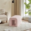 Ottoman Storage Bench With Arch Hollow,Pet Supplies Corduroy Bench,Upholstered Bench For The Living Room,Entryway And Bedroom-Cuddlewood - 3 of 4