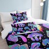 Boersma Fantasy Mushroom Bedding Set Predatory Dinosaur Ultra Soft Comforter Cover Set Decorative 3 Piece Duvet Cover With 2 Pillow Shams Full Size - 4 of 4