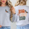 Simply Sage Market Women's Graphic Sweatshirt Retro Ho Ho Ho Front and Back - 2 of 4