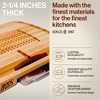 John Boos Boos Block Large Reversible Wood Carving Board with Juice Groove and Stainless Steel Tray, 2.25-Inch Thickness, 24" x 18" x 2 1/4", Maple - 3 of 4