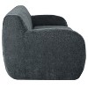 AZL1 Life Concept Sofas Curved Design Modern Ergonomic Lounge 3 Seater Sofa for Cozy Living Rooms, Bedrooms, and Apartments, Gray, 81.5"*37"*29.5" - 4 of 4
