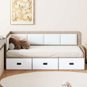Twin/Full Size Daybed with 3 Drawers and 3 Storage Compartments - ModernLuxe - 1 of 4