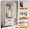 Buenhomino Armoire Wardrobe Closet with 2 Drawers & 2 Door, Armoires and Wardrobe with Hanging Rod, Wardrobe Cabinet for Bedroom - 4 of 4