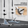 NAYSAYE Exercise Trainer 2 Piece Adjustable Barbell Squat Rack for Home Gym Training , Silver, 23.00"*29.80"*69.30" - 4 of 4