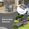 Tangkula Adirondack Chair W/Ergonomic Design&Ottoman Outdoor Armchair HDPE chair for Yard&Patio Black/Coffee/Grey/Turquoise/White - 4 of 4