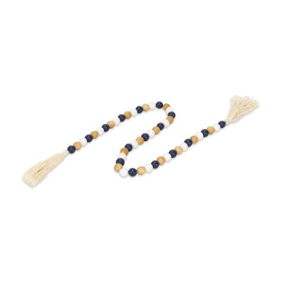Cheung's Kira Brown Blue and White Beaded Garland