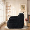 NicBex Faux Fur Fabric Bean Bag Chair with High-Density Memory Foam,Oversized Lazy Sofa Chair with Armrest,Modern Lounge Chair for Living Room - 4 of 4