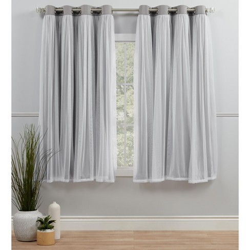 Exclusive Home Catarina Layered Solid Room Darkening Blackout and