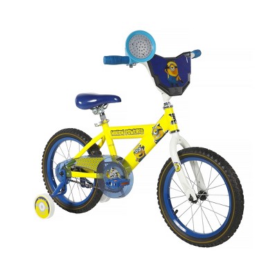 yellow bike with training wheels