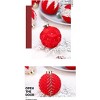 3.2 Inch Christmas Ball Ornaments 12Pcs Xmas Tree Decorations Set Shatterproof Flocked Hanging Decorations for Holiday Mardi Gras Party - 4 of 4