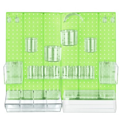 Azar Displays Green 24-piece Pegboard Wall Organizer Kit : Target