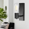 1-Light Wall Sconce, Black Finish, E26 Bulb Base, No Bulbs Included, Modern Minimalist Design - 3 of 4