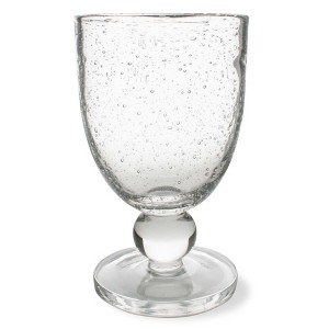 tagltd Bubble Glass Goblet 10 oz Beverage Glassware for Dinner Party Wedding Celebrations - 1 of 4