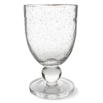tagltd Bubble Glass Goblet 10 oz Beverage Glassware for Dinner Party Wedding Celebrations