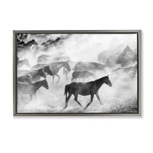 Stupell Industries Dusty Road Horse Photograph Floating Frame Canvas Art - 1 of 4