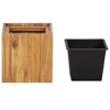 vidaXL Garden Raised Bed Pot 9.6"x9.6"x9.8" Solid Acacia Wood - 3 of 4