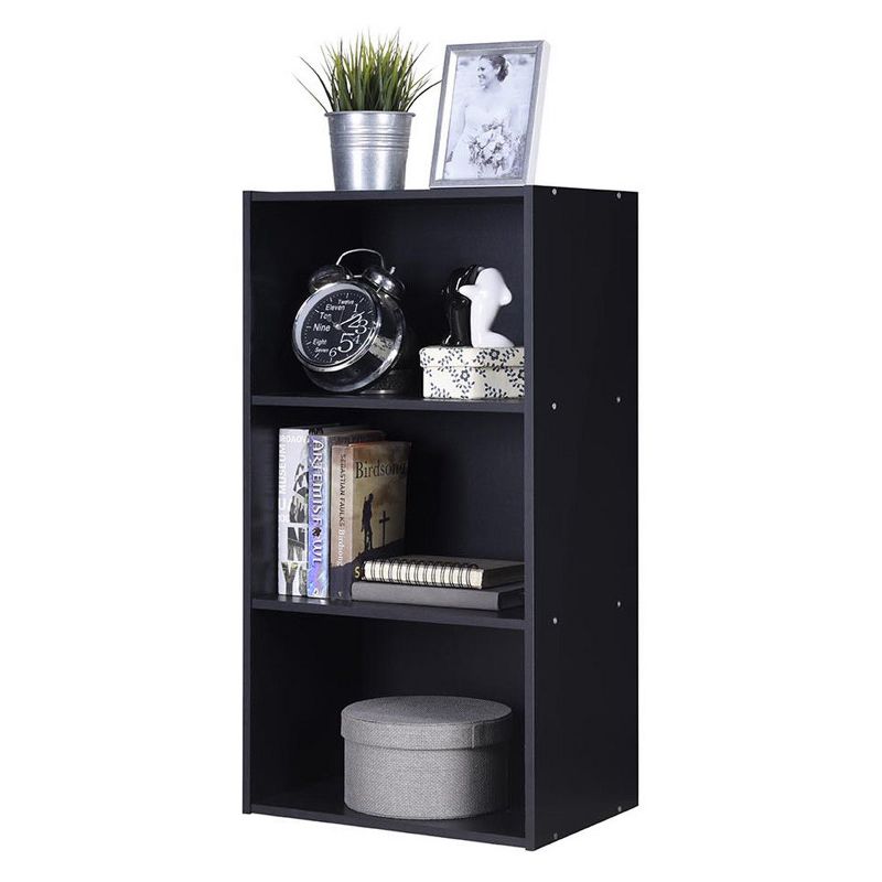 Costway 3 Open Shelf Bookcase Modern Multi-functional Storage Display Cabinet BlackWalnut, 1 of 8