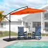 HYLEORY Beeram 120" Round Cantilever Umbrella with Counterweight - 2 of 4