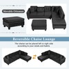 Whisen 105" L-Shaped Modern Sectional with Storage Ottoman & 2 Pillows - 3 of 4