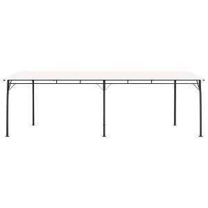 vidaXL Cream Garden Sunshade Awning - 236.2"x118.1"x100.4" Polyester Fabric Canopy, Powder-Coated Steel Frame for Patio, Outdoor - 1 of 4