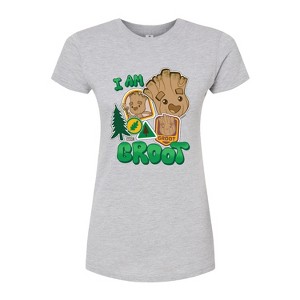 Women's - Marvel - Guardians of the Galaxy Groot Sticker Fitted Graphic T-Shirt - 1 of 3