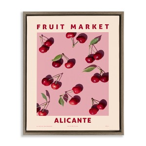 Stupell Industries Fruit Market Cherries Floating Frame Canvas Art - 1 of 4