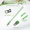 Unique Bargains Braided Soft Keychain ID Badges Lanyard with Metal Ring 3 Pcs - 2 of 4