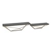 HomeRoots Set Of Two Black And Gold Wood And Metal Modern Wall Mounted Accent Shelves - 4 of 4