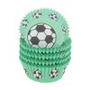 Unique Bargains Soccer Ball Print Disposable Baking Cups Greaseproof Paper Green Black White 1.97"x1.18" 100 Pcs - 3 of 4