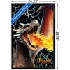 Trends International PD Moreno - Dragon Lightning Framed Wall Poster Prints - 3 of 4