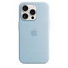 Apple iPhone 15 Pro Silicone Case with MagSafe - Light Blue - 3 of 4