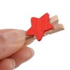 Unique Bargains Star Shaped Mini Wooden Photo Spring Pegs Card Holder 1.2" x 0.7" x 0.4" 20 Pcs - 3 of 3