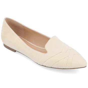 Journee Collection Womens Mindee Slip On Pointed Toe Loafer Flats