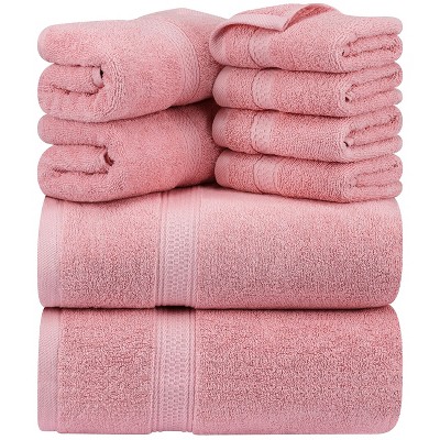 8 Piece Cotton Bath Towel Set