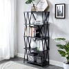 57.5" Werrin 5 Shelves Metal Display Bookshelf Black - miBasics - image 2 of 3