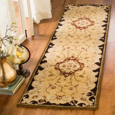 Gold and Cola Hand-Tufted Wool Runner Rug