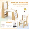 Costway Kids Art Table and Chair Set with  Easel & Chair Whiteboard & Chalkboard Paper Roll - 3 of 4