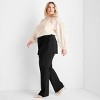 Women's Mid-Rise Straight Leg Two-Fer Tailored Pants - Future Collective Black - image 3 of 3