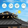 10 x 10 FT Hardtop Double Roof Canopy with Netting and Curtains,Outdoor Gazebo Aluminum Frame for Patio - 3 of 4