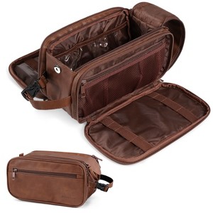 PAVILIA Toiletry Bag Women Men, Travel Toiletries Organizer Case, Essentials Shaving Dopp Kit, Cosmetic Make Up Accessories - 1 of 4