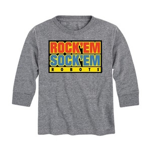 Boys' - Rock 'Em Sock 'Em Robots - Rock 'Em Sock 'Em Logo Long Sleeve Graphic T-Shirt - 1 of 4