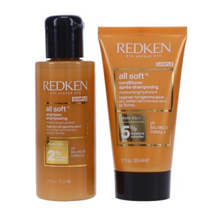Redken All Soft Shampoo 2.53 oz & All Soft Conditioner 1.7 oz Combo Pack - 1 of 4