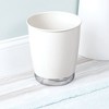 iDesign Small Round Bathroom Trash Can - Set of 2 - White/Chrome - 3 of 4