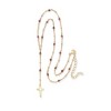 Ross-Simons 2.30 ct. t.w. Garnet Rosary Beads With Cross Necklace in 18kt Gold Over Sterling Size 16 - 3 of 4